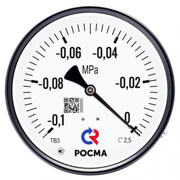 Вакуумметр ТВ-110Т.00 (-0,1-0 МПа) М10х1 2,5 Росма