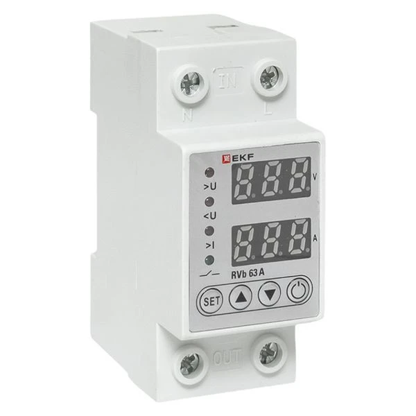 Реле напряжения и тока с дисп, RVb 63A EKF