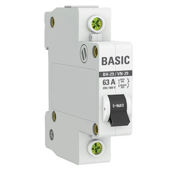 Выключатель нагрузки 1P 63А ВН-29 Basic