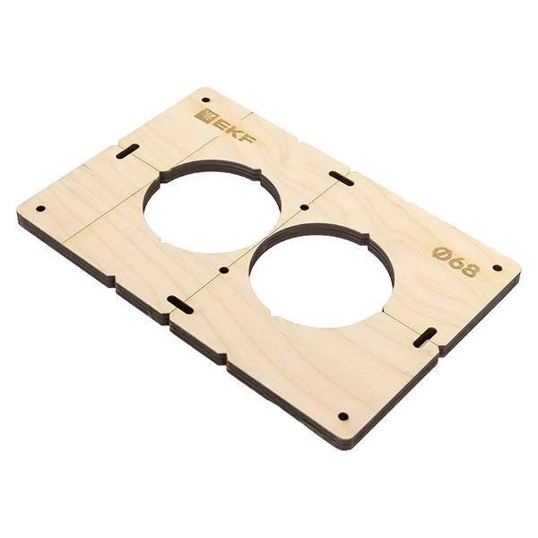Шаблон для подрозетников c 2 отв, диам, 68 мм EKF Expert