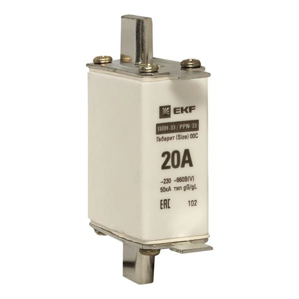 Плавкая вставка ППН-33 100/ 20А габарит 00С EKF