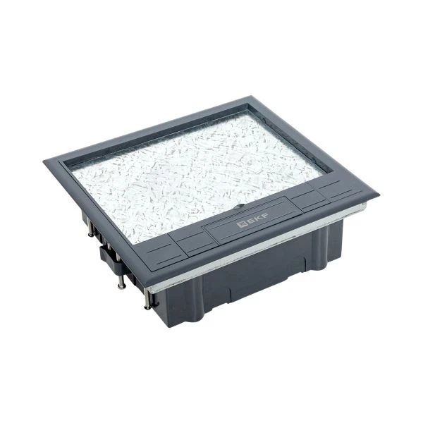 Лючок напольный с изменяемой глубиной C-Line 12 (с вертикально расположенной приборной рамкой) EKF