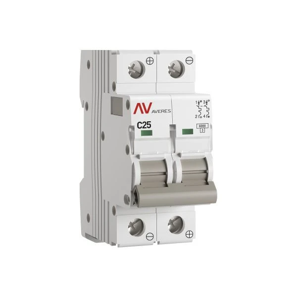 Выключатель автоматический AV-6 DC 2P 25A (C) 6kA EKF AVERES