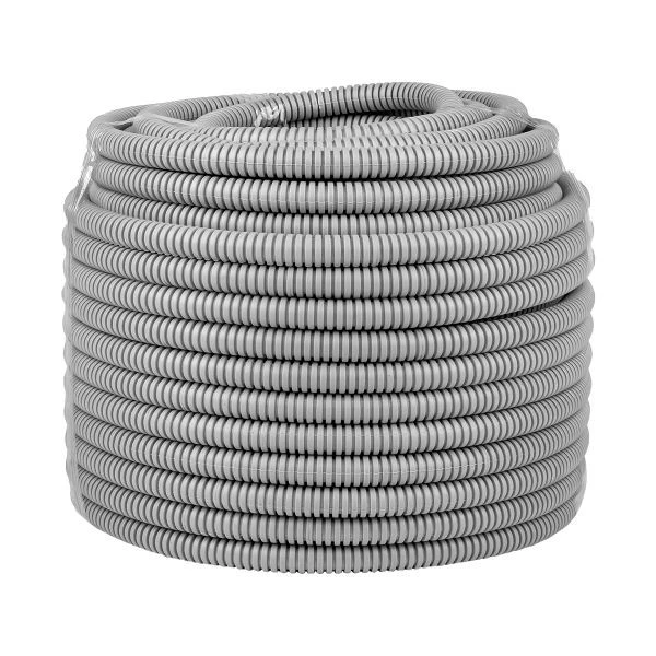 Труба гофр, ПВХ с протяжкой d16 мм (50 м) серая EKF-Plast