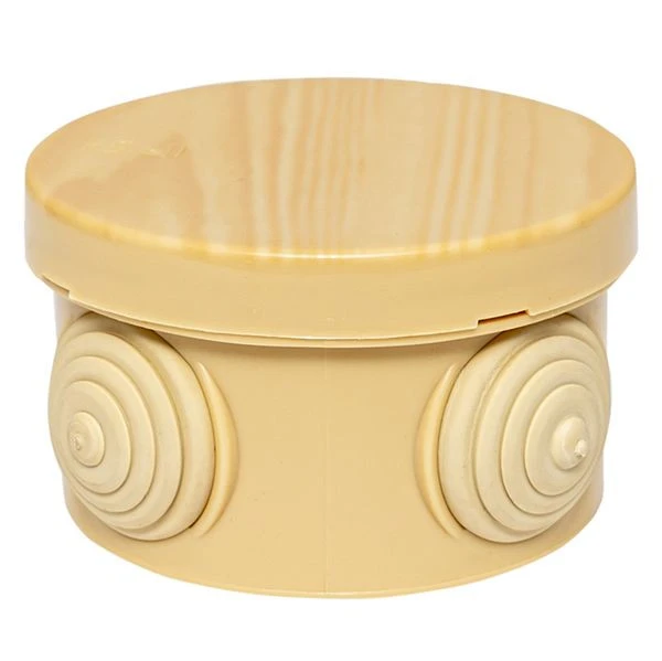 Коробка распределительная КМР-040-038 с крышкой (65x40) 4 мембранных ввода светлое дерево IP54 EKF PROxima