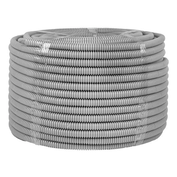 Труба гофр, ПВХ с протяжкой d16 мм (100 м) серая EKF-Plast