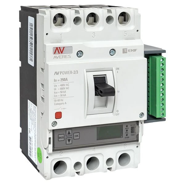Автоматический выключатель AV POWER-2/3 250А 50kA ETU6,2 EKF AVERES