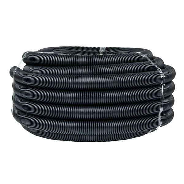 Труба гофр, безгалогеновая FRHF с протяжкой d40 мм (25 м) черная EKF-Plast