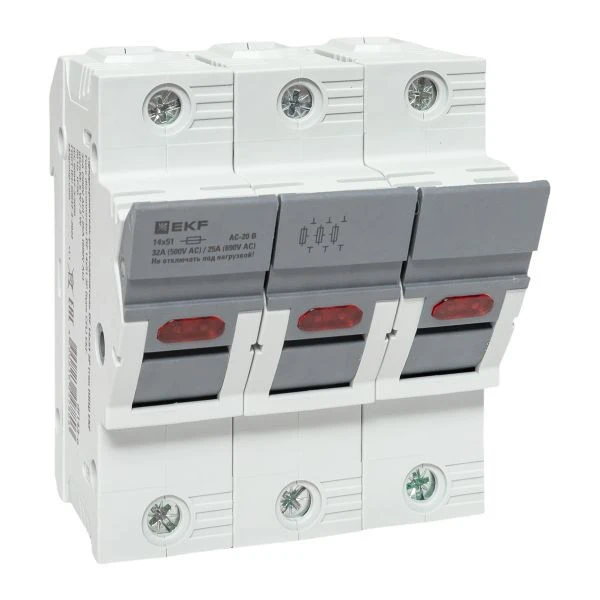 Предохранитель-разъединитель DF 14x51 3Р (тип ПВЦ) EKF