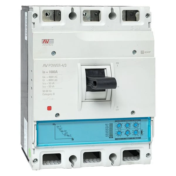 Автоматический выключатель AV POWER-4/3 1000А 50kA ETU2,0 EKF AVERES