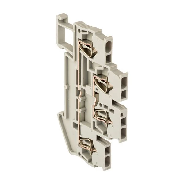 Клемма пружинная двухуровневая ST 1,5 мм2 4 вывода серая EKF