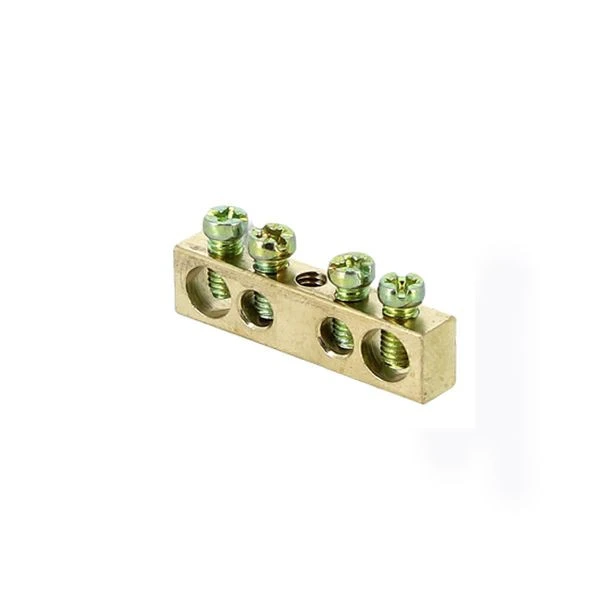 Шина PEN "ноль-земля" (6x9мм) 4 отверстия латунь крепеж по центру EKF PROxima