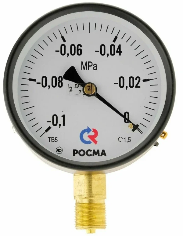 Вакуумметр ТВ-610Р.00 (-0,1-0 МПа) G¹/2 1,5 Росма