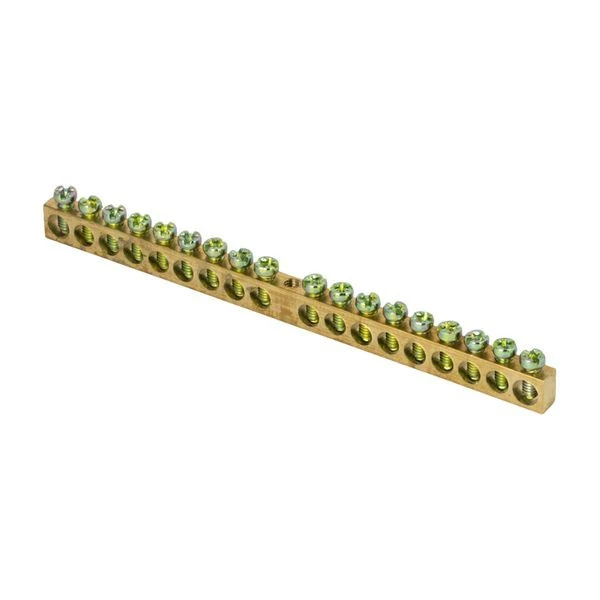 Шина PEN "ноль-земля" (6x9мм) 18 отверстий латунь крепеж по центру EKF PROxima