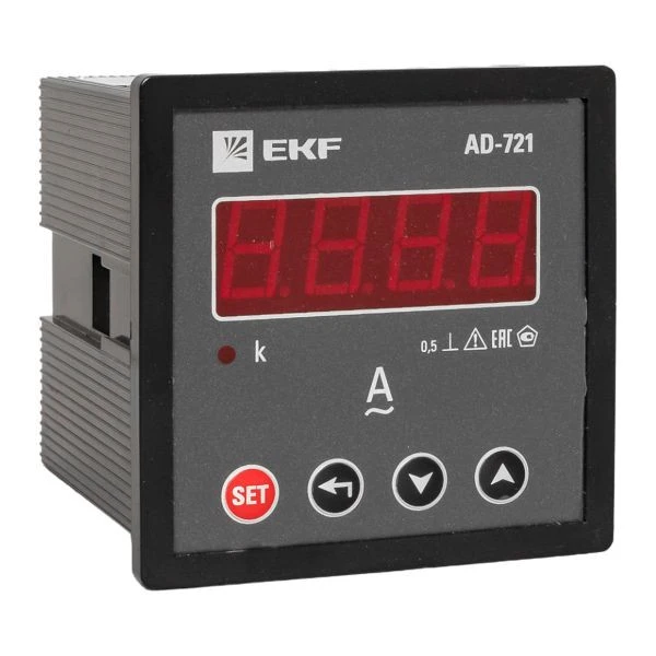 Амперметр AD-721 цифровой на панель (72x72) однофазный EKF PROxima