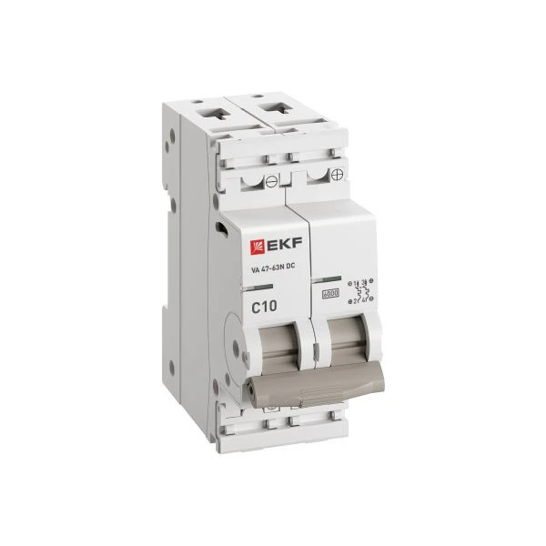 Автоматический выключатель ВА 47-63N DC 2P 10А (C) 6kA PROXIMA EKF
