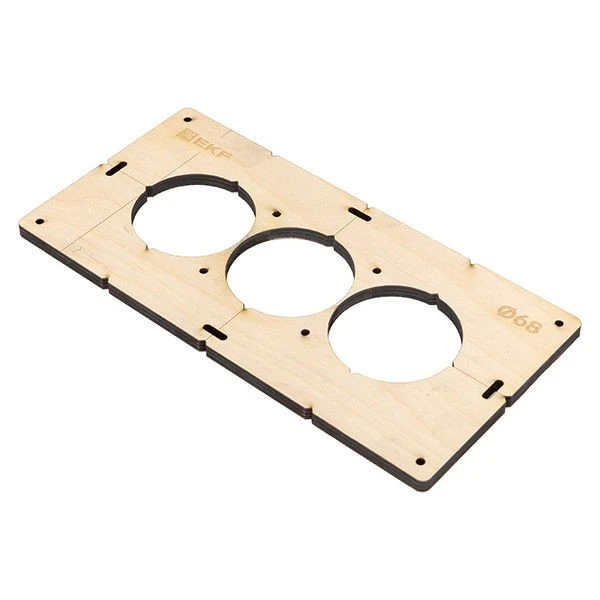Шаблон для подрозетников c 3 отв, диам, 68 мм EKF Expert