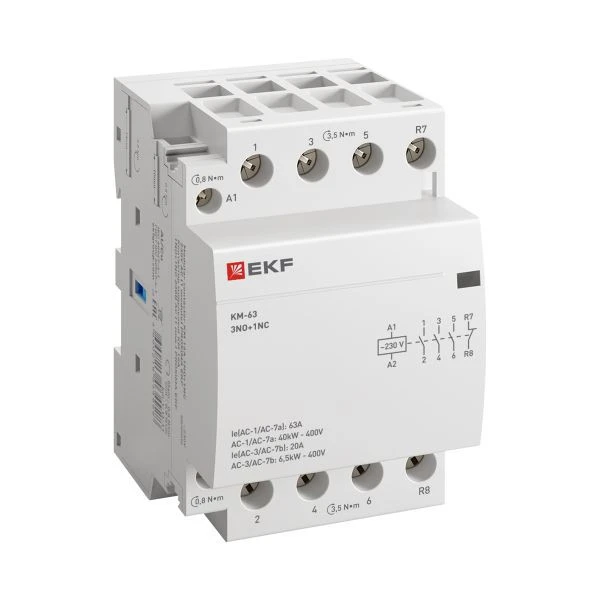 Контактор модульный КМ 63А 3NО+NC (3 мод,) EKF PROxima