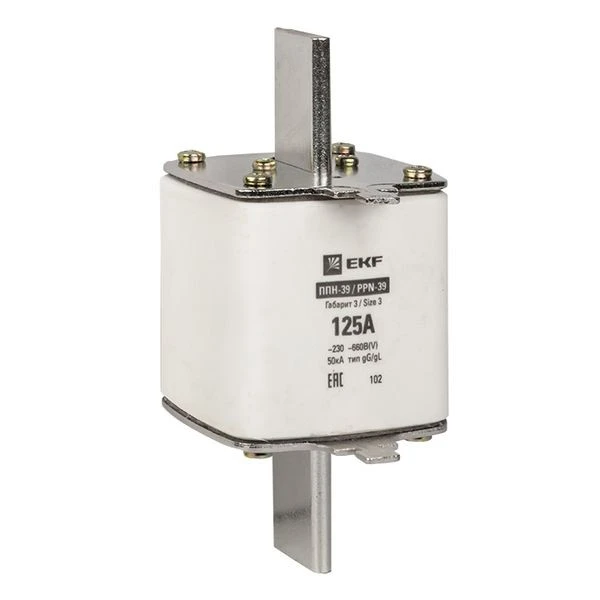 Плавкая вставка ППН-39 630/125А габарит 3 EKF