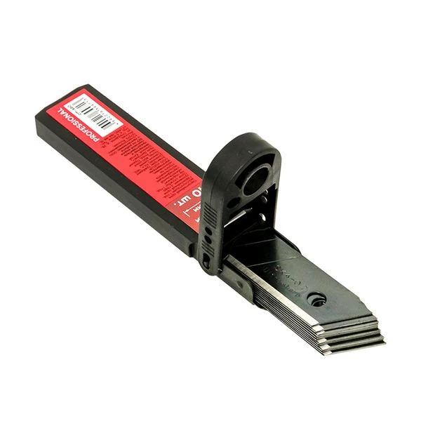 Набор сменных лезвий 18 мм СМ-60 (10 шт, вороненые, SK4, 7 сегментов) EKF Professional