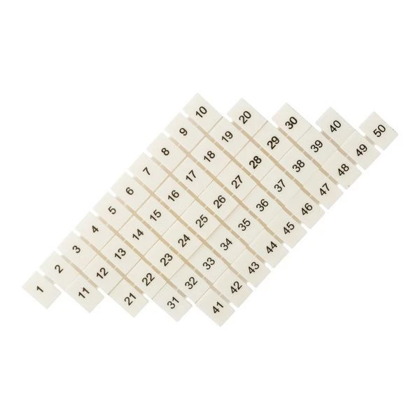 Маркеры для UT/ST/Push-in 2,5 с нумерацией 1-50 (100 шт,) EKF
