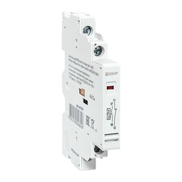 Контакт сигнализации аварийного отключения + вспомогательный контакт мгновенного действия АПД/GV2 АК-1001 1НО (авар,) + 1НЗ EKF