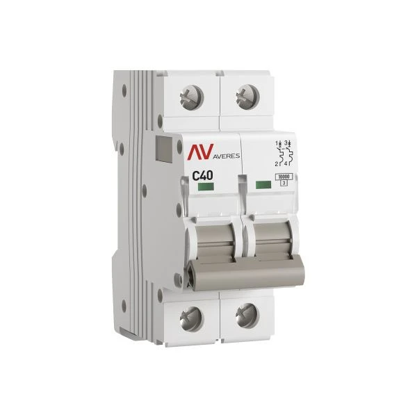 Выключатель автоматический AV-10 2P 40A (C) 10kA EKF AVERES