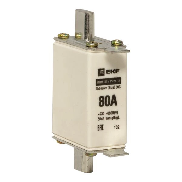 Плавкая вставка ППН-33 100/ 80А габарит 00С EKF