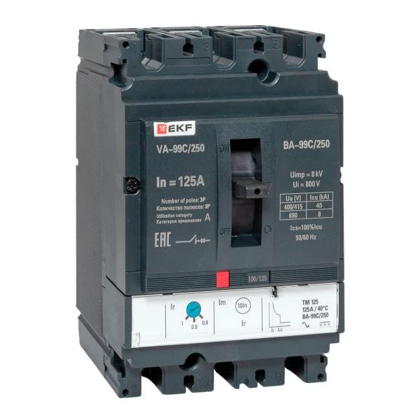Выключатель автоматический ВА-99C 250/125А 3P 45кА EKF