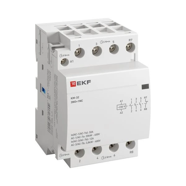 Контактор модульный КМ 32А 3NО+NC (3 мод,) EKF PROxima