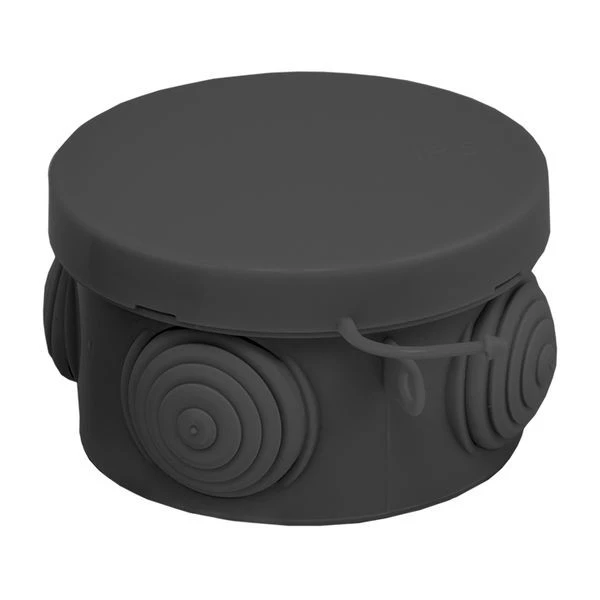 Коробка распределительная КМР-040-038 с крышкой (65x40) 4 мембр, Ввода чёрная IP54 EKF