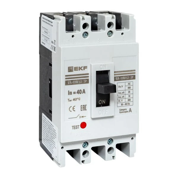 Выключатель автоматический ВА-99М 63/40А 3P 25кА EKF