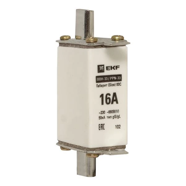 Плавкая вставка ППН-33 100/ 16А габарит 00С EKF
