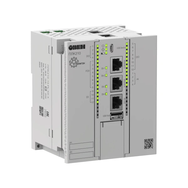ПЛК210-PL программируемый контроллер с российской программной средой Полигон и резервированием