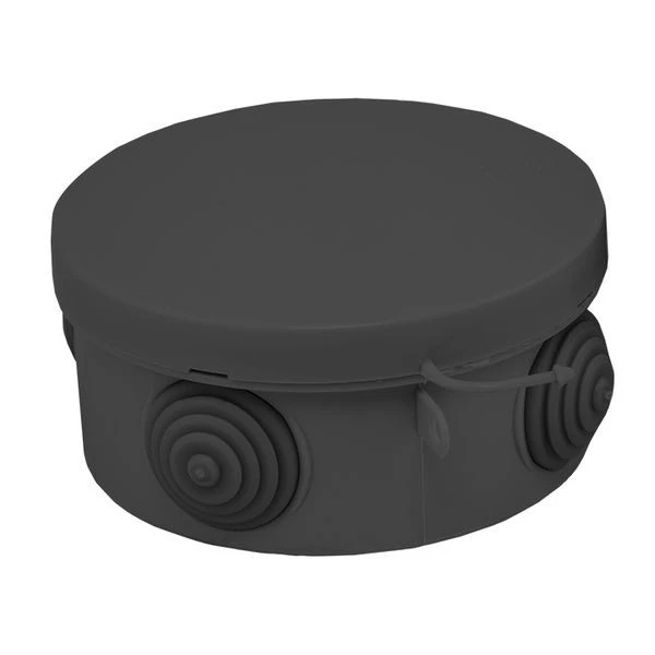 Коробка распределительная КМР-040-039 с крышкой (85x40) 4 мембр, ввода чёрная IP54 EKF