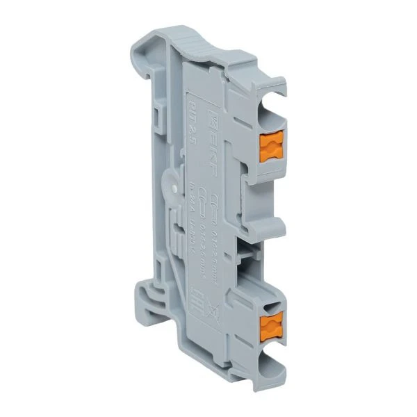 Клемма проходная Push-in 2,5 мм2 серая EKF