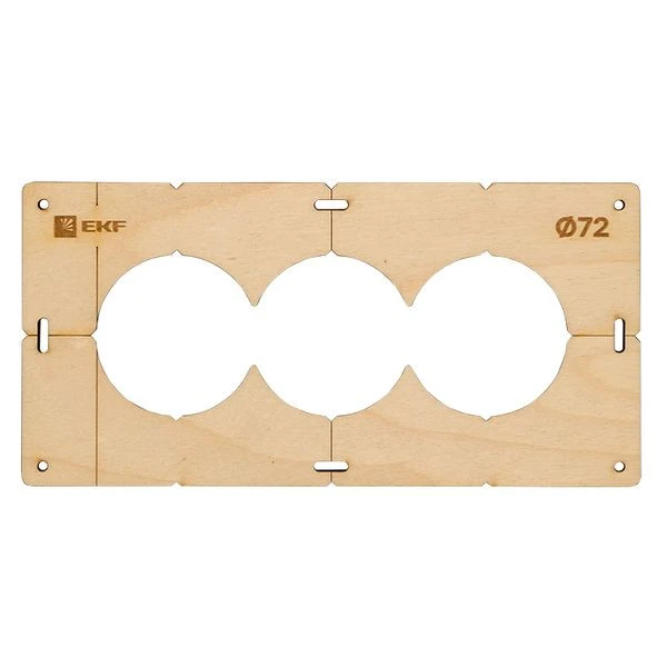 Шаблон для подрозетников c 3 отв, диам, 72 мм EKF Expert