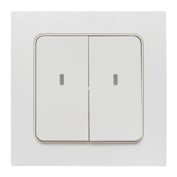 Умный беспроводной выключатель Стокгольм 2-кл, белый Zigbee EKF Сonnect