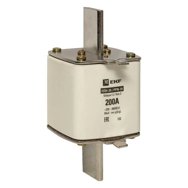 Плавкая вставка ППН-39 630/200А габарит 3 EKF
