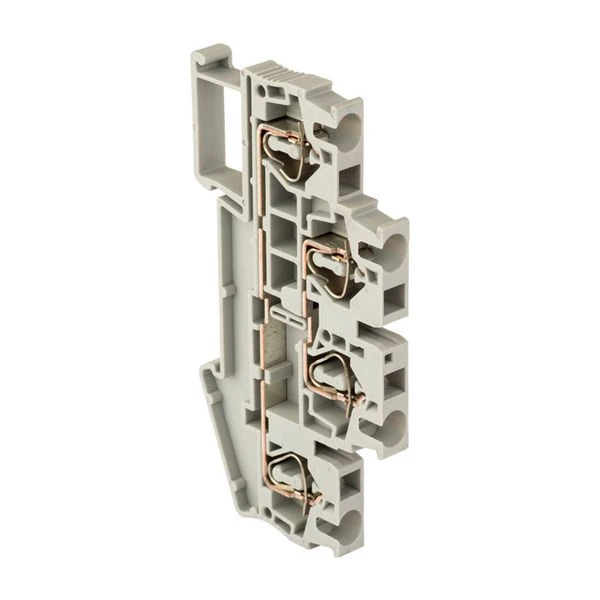 Клемма пружинная двухуровневая ST 2,5 мм2 4 вывода серая EKF