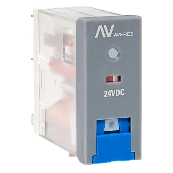 Реле промежуточное с кнопкой и мех, Индикацией RPAt 22/2 8A 24В DC AVERES EKF