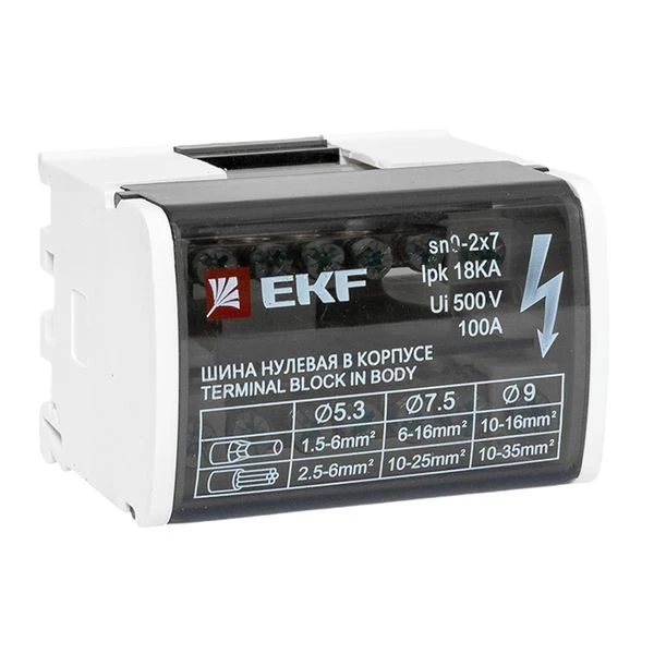 Шина нулевая в корпусе (2x7) EKF PROxima