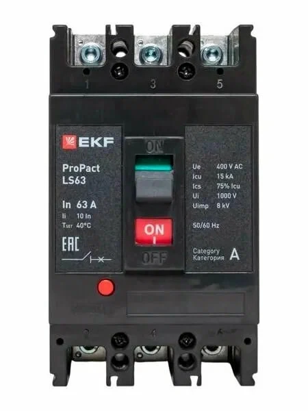 Автоматический выключатель LS63 15кА 3P 50А ProPact EKF