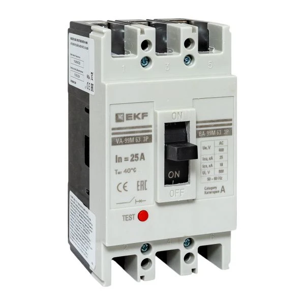Выключатель автоматический ВА-99М 63/25А 3P 25кА EKF