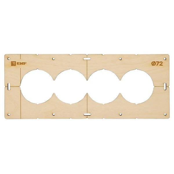 Шаблон для подрозетников c 4 отв, диам, 72 мм EKF Expert