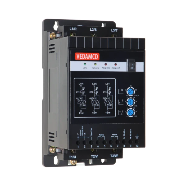 Устройство плавного пуска VEDA MCD1- MCD13307-VM-10-P3K7-0020-S2-CV2-B-M